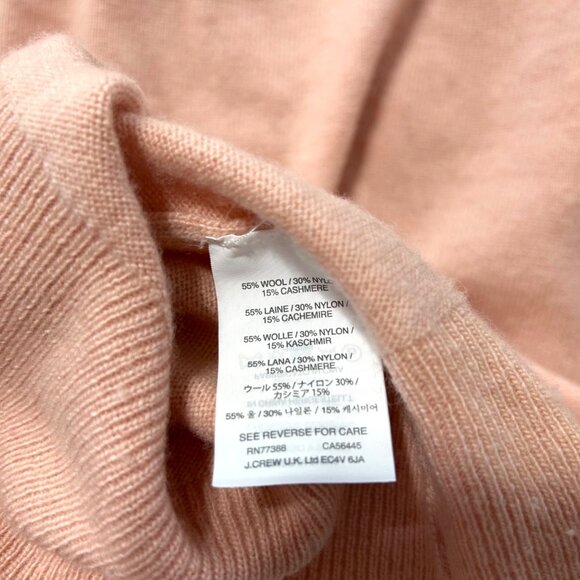 J Crew Women's Sz Medium Wool Cashmere Pink Long Cardigan Sweater - Picture 6 of 7